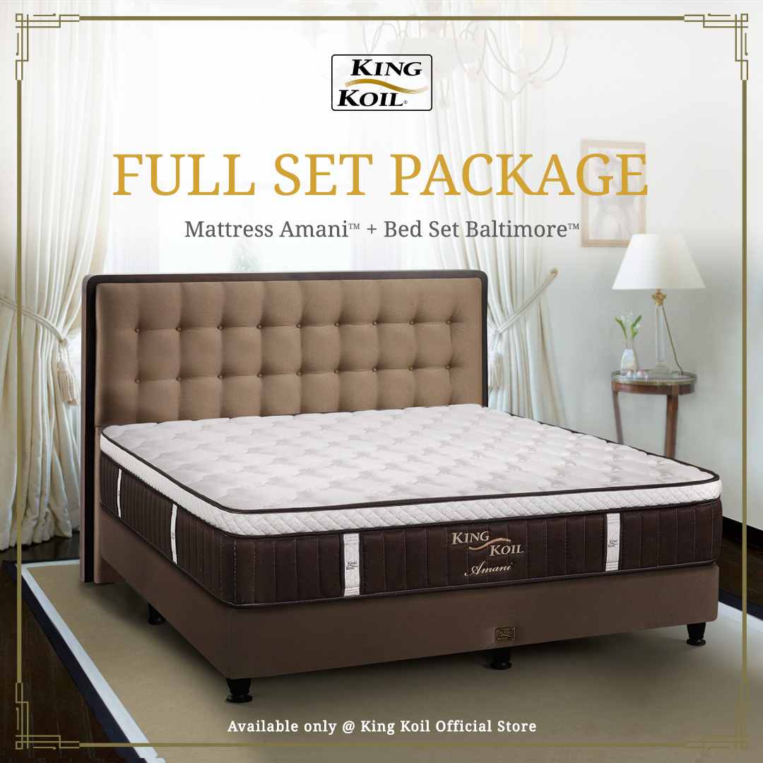 King Koil Kasur Springbed Amani Full Set Lazada Indonesia