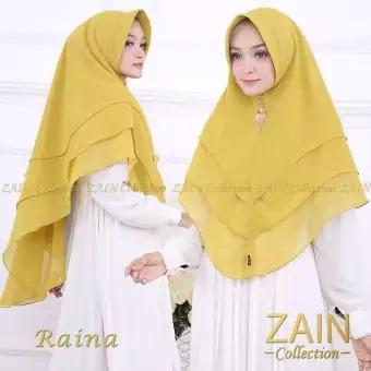 Hijab Khimar Syari Jilbab Khimar Syari Kerudung Khimar Syari Instan Panjang Terbaru bahan Ceruty Tiga Layer.AF COD