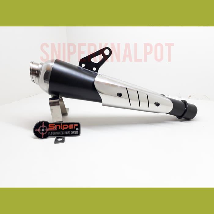 Knalpot Racing Screambler Black Series For Kawasaki W175 - W175SE Pemasangan Plug And Play