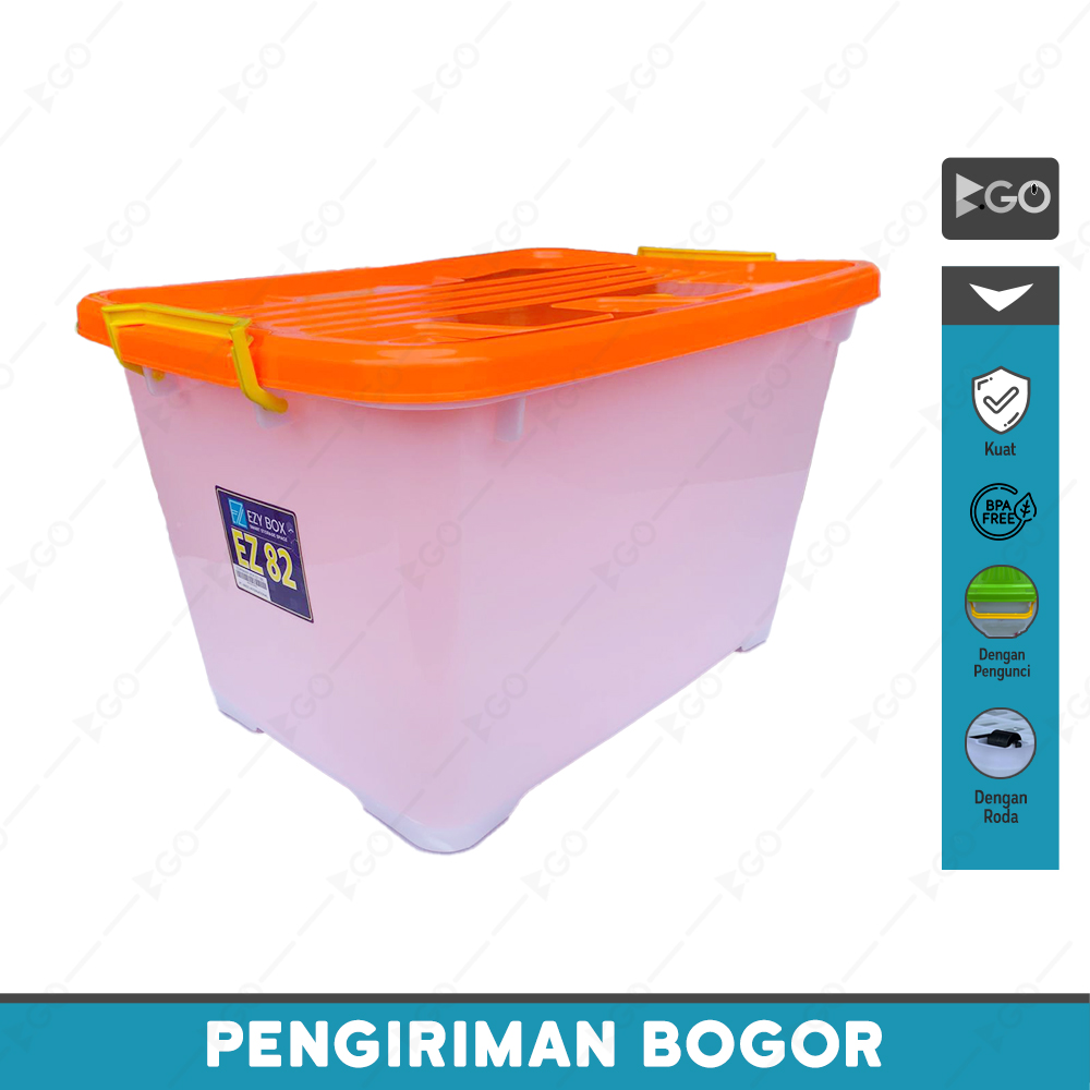 Ezy Container Box Plastik Besar 82 Liter Dengan Roda Kotak Serbaguna Murah Lazada Indonesia 1070