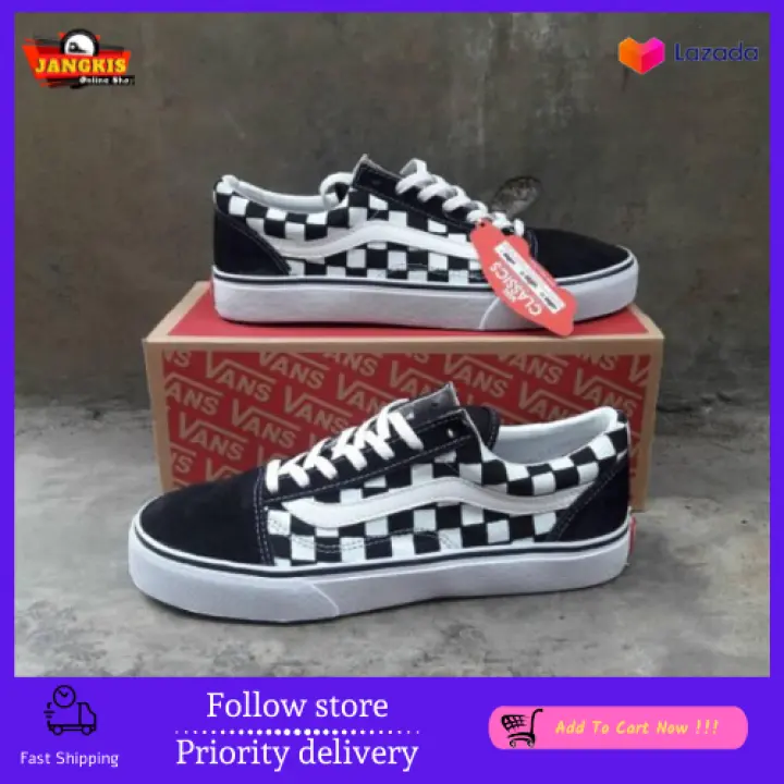 sepatu vans old skool checkerboard