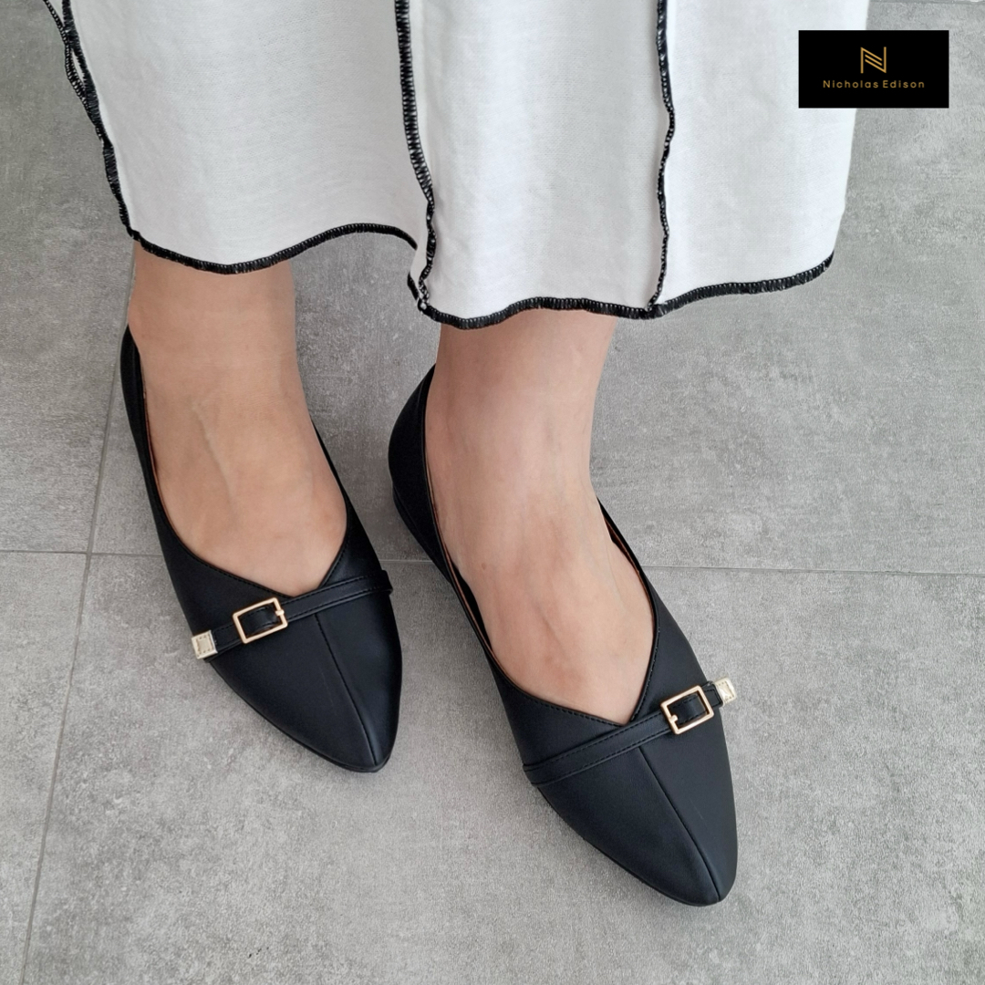 Nicholas Edison Flat Jolie Sepatu Ballerina Pointed terbaru