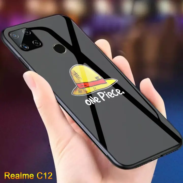 Softcase Glass Kaca One Piece Karakter Realme C12 S10 Casing Hp Realme C12 Pelindung Hp Case Handphone Lazada Indonesia
