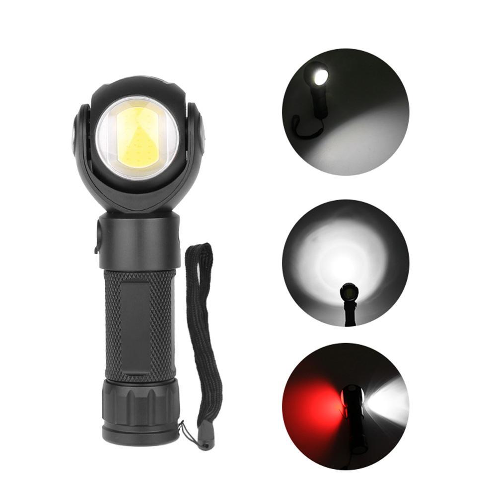 T6 + COB Đèn LED Xoay 360 độ Đèn Pin Nam Châm Đèn Cắm Trại Ánh Sáng
