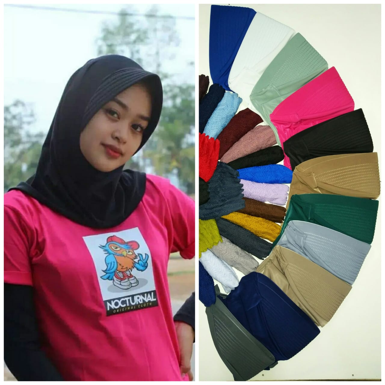 Jilbab sport warna mocca