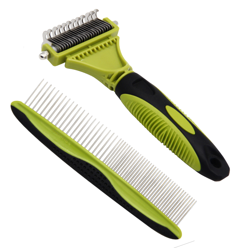 grooming comb with blade