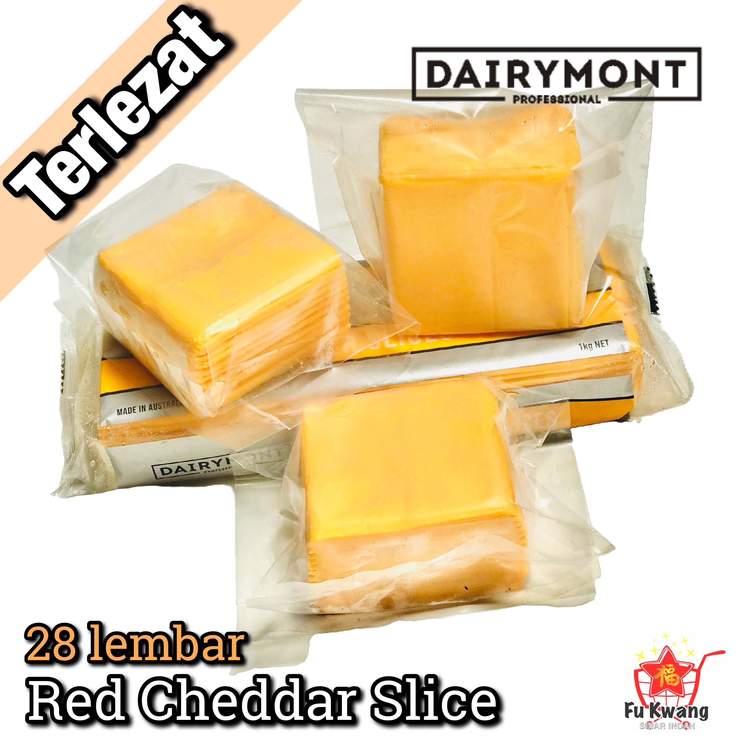 Dairymont Keju Red Cheddar Cheese Burger Slices Slice 28 slice Lazada