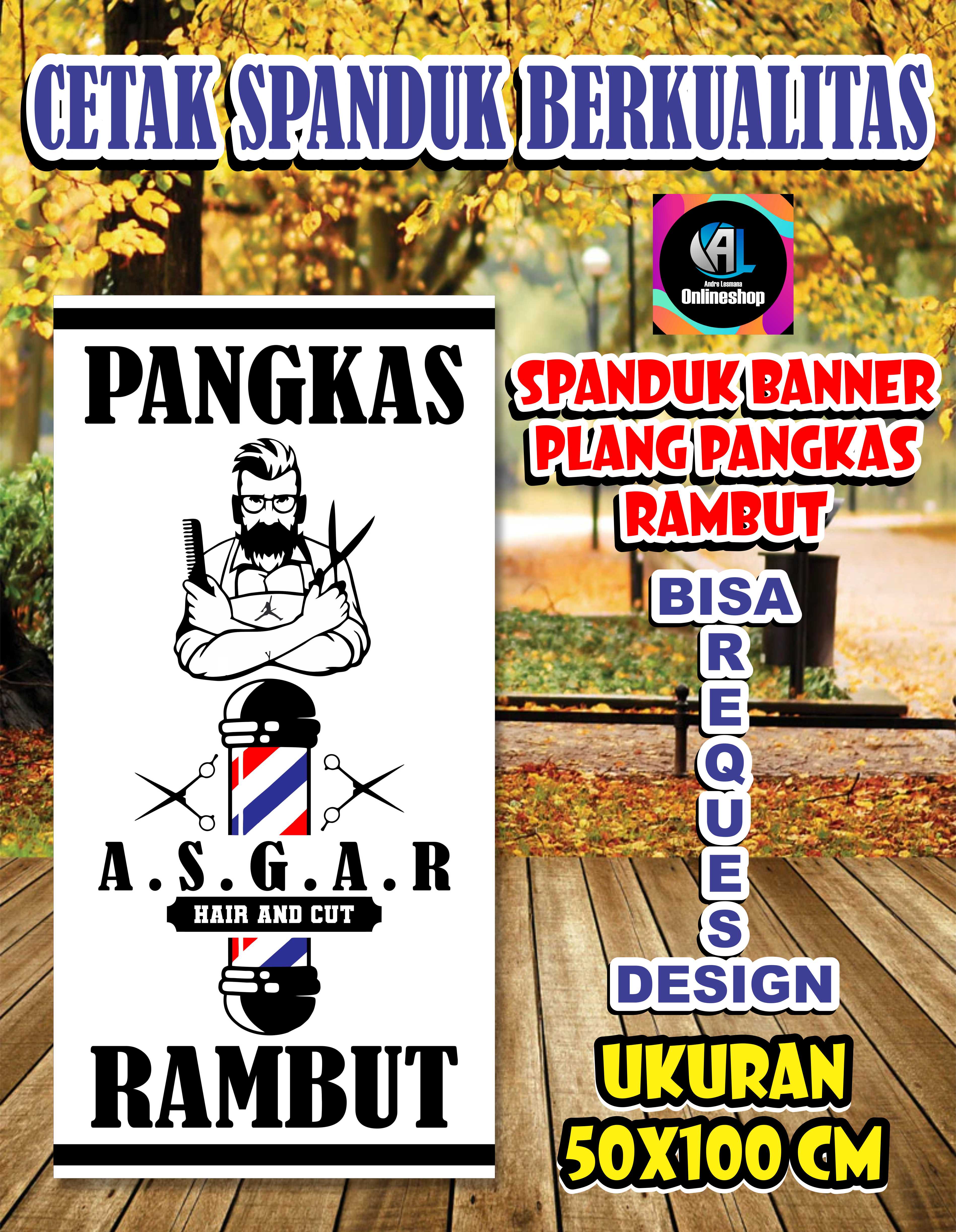 Spanduk Banner Berdiri Pangkas Rambut Plang B Lazada Indonesia 
