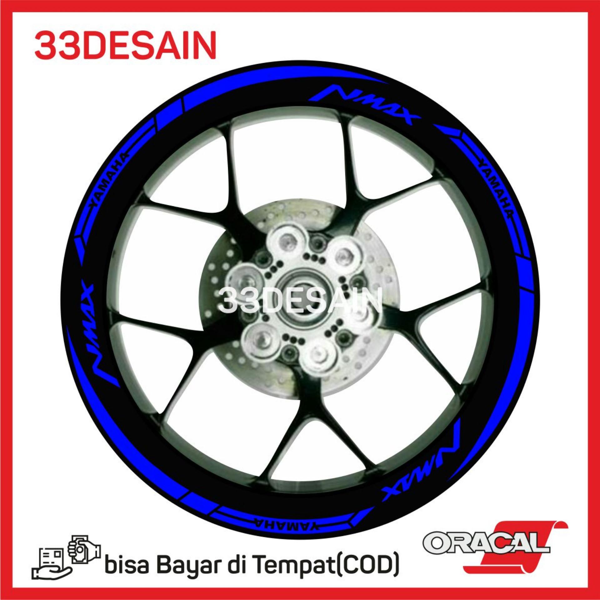 33Sticker - Aksesoris Motor Stiker Cutting 05 Velg Nmax - Biru - 33Desain