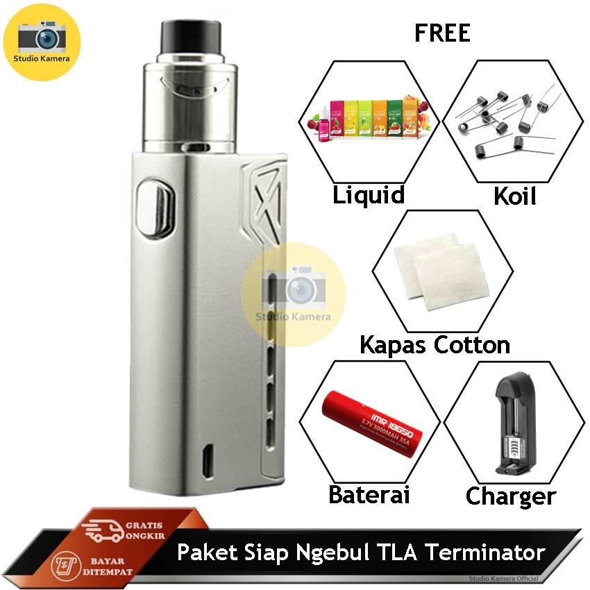 Studio Kamera - Paket Siap Ngebul TLA Terminator Rokok Elektrik Vape TLA + Free Baterai Coil Liquid Kapas dan Charger Studio Kamera - Paket Siap Ngebul TLA Terminator Rokok Elektrik Vape TLA + Free Baterai Coil Liquid Kapas dan Charger