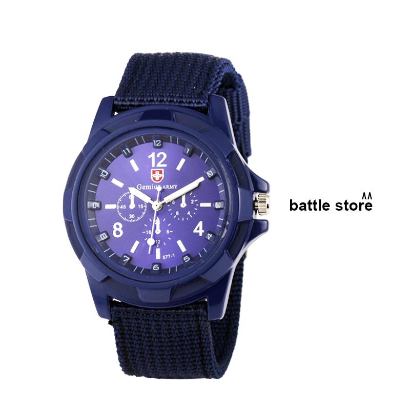 Battle Store G-Army Jam Tangan Pria Military Analog Sport Canvas Belt Luminous Quartz Men Wrist Watch - Murah