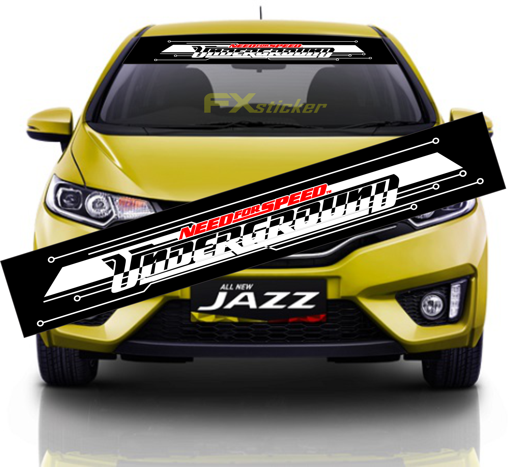cutting sticker mobil tulisan kaca depan undreground | Lazada Indonesia