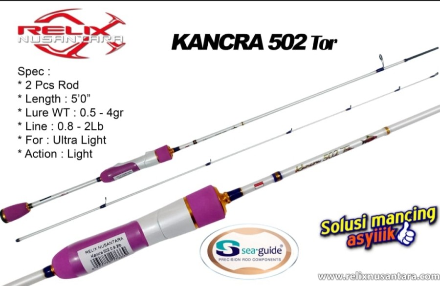Rod UL RELIX NUSANTARA KANCRA TOR 502 / 150cm (Line Test 0.8-2lbs