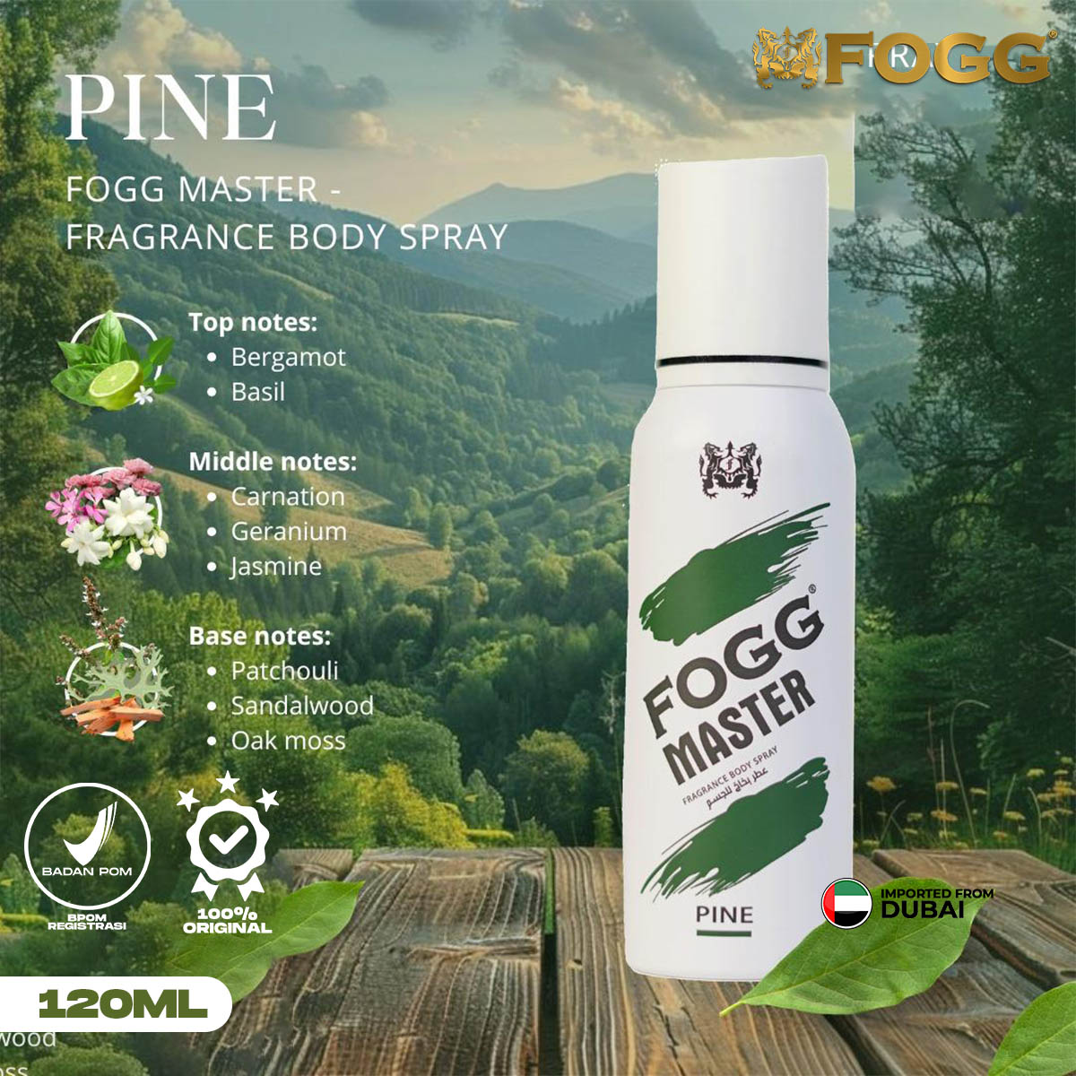 Pine Fogg Body Perfume Fogg Master Pine Perfume Spray For Men