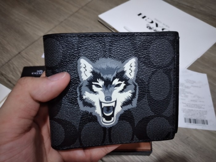Bisa COD Dompet Coach Wolf Wallet + 