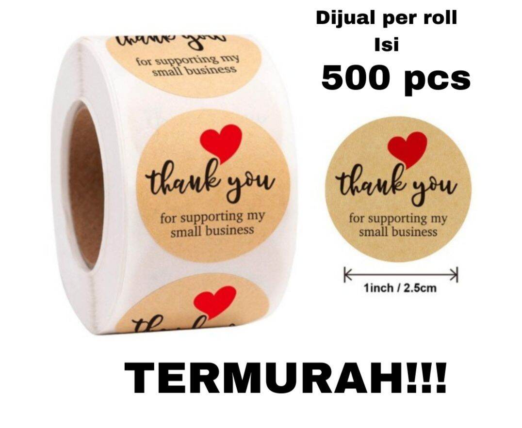 BHS - Stiker Label Thank you isi 500 pcs/roll