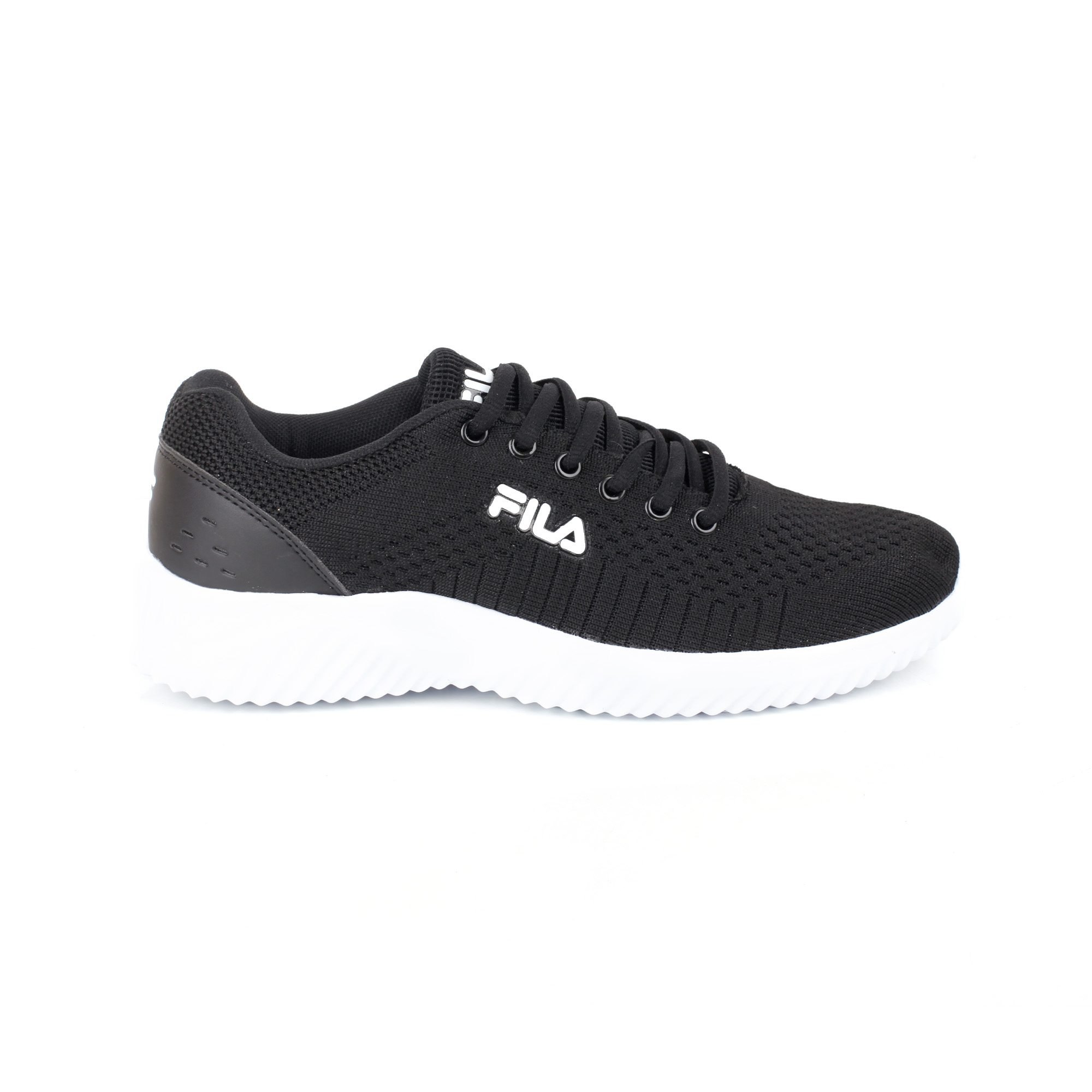 fila all black shoes womens