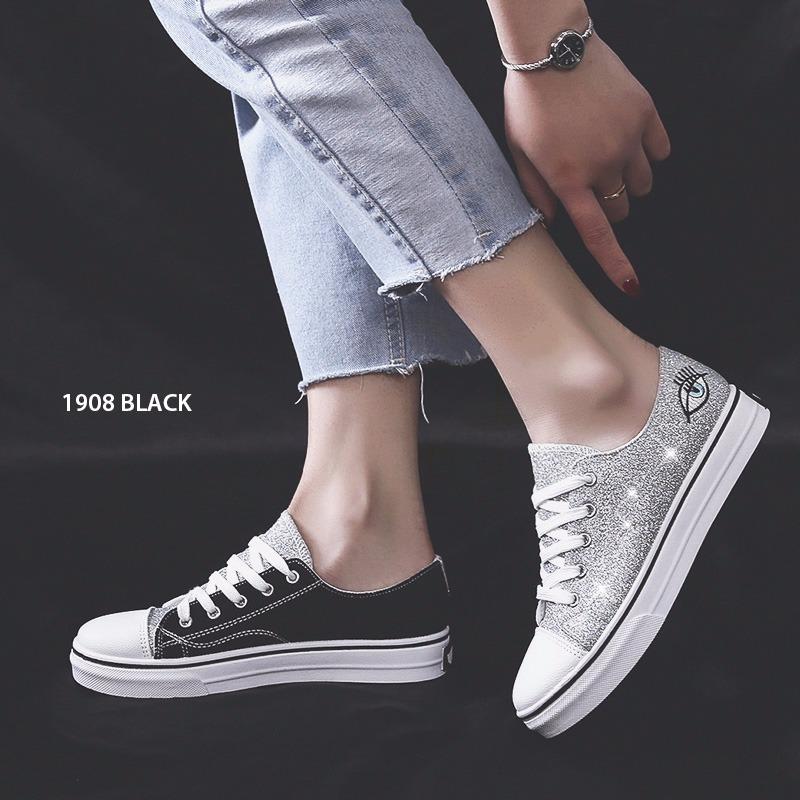 sneaker wanita glitter kece