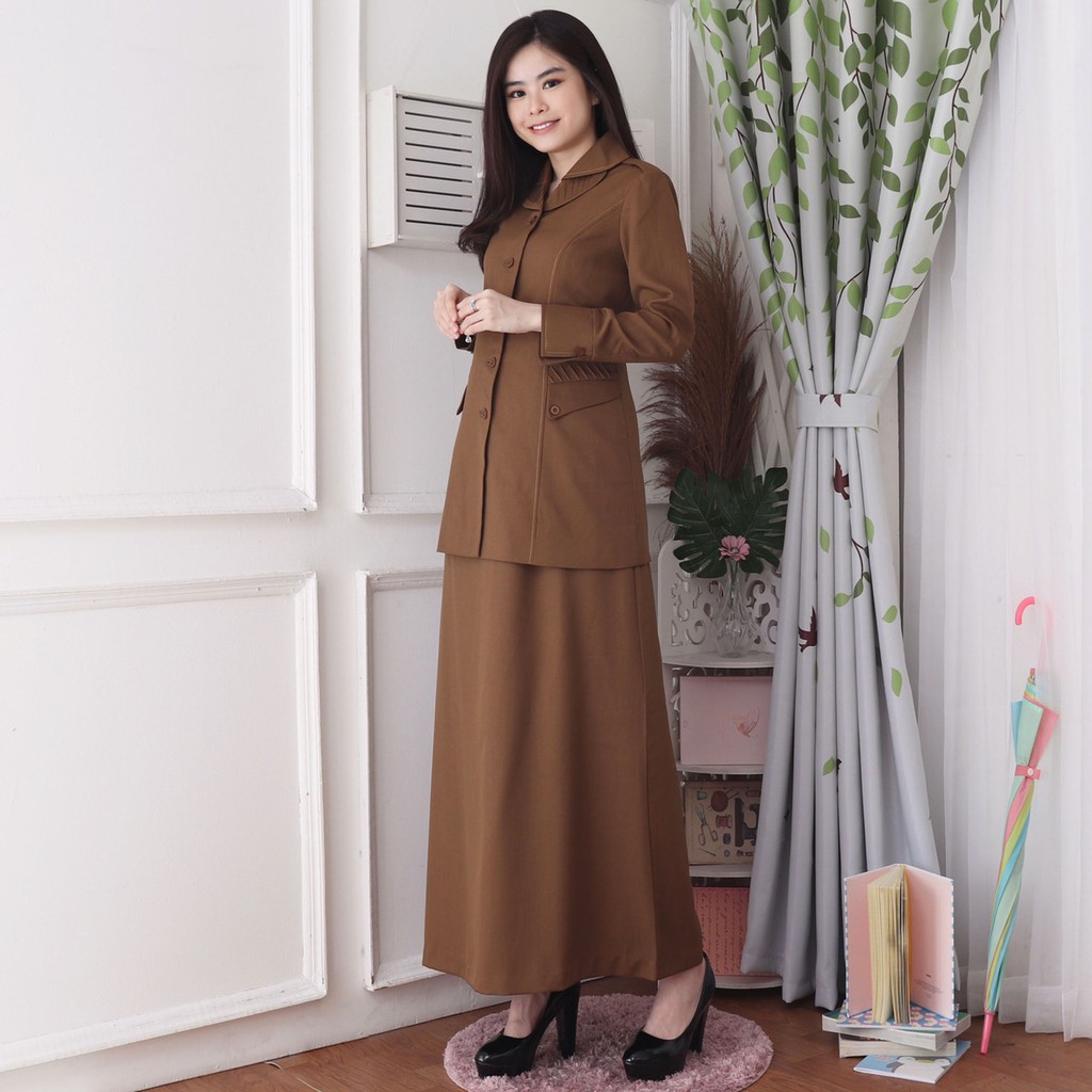 B V Blazer PNS ASN Seragam PNS Pemda Baju Dinas Setelan Jas PDH Wanita 