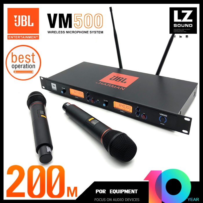 JBL VM 500 Wireless Microphone Mikrofon Nirkabel Mic Mike Lazada