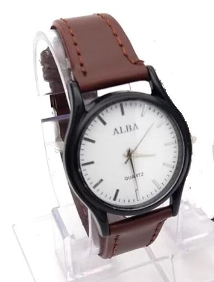 JAM TANGAN WANITA KULIT JAPAN/JAM TANGAN CEWEK ALBA/tali kulit japan ukuran besar/terlaris/termurah