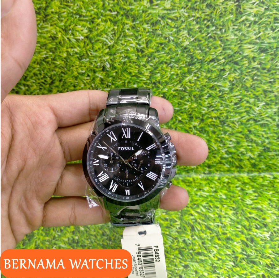 Jual Fossil Grant Chronograph Black 