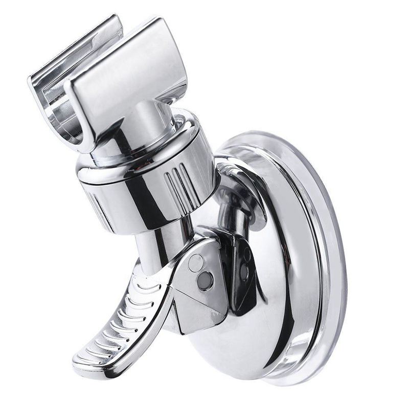 Adjustable Shower Head Holder Bathroom Chrome Wall Mount Strong Suction Handheld Shower Bracket