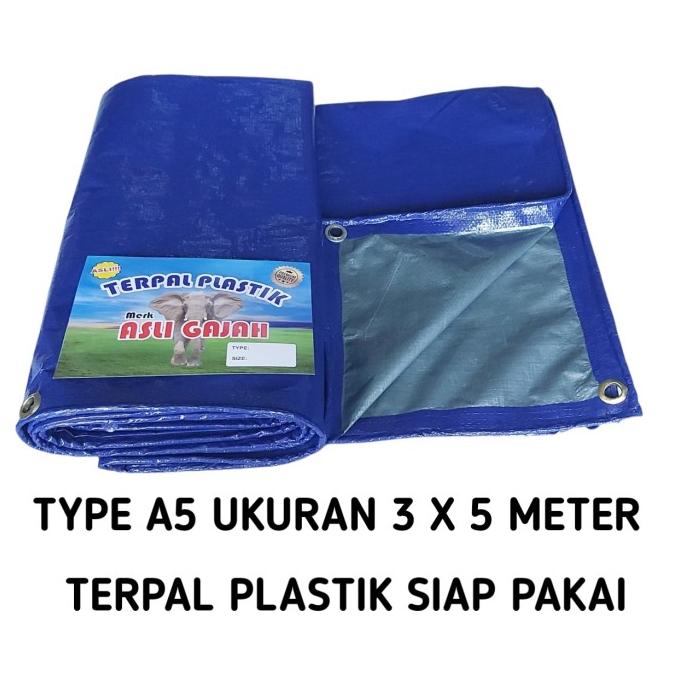 TERPAL PLASTIK A5 UKURAN 3X5 METER MEREK ASLI GAJAH | Lazada Indonesia