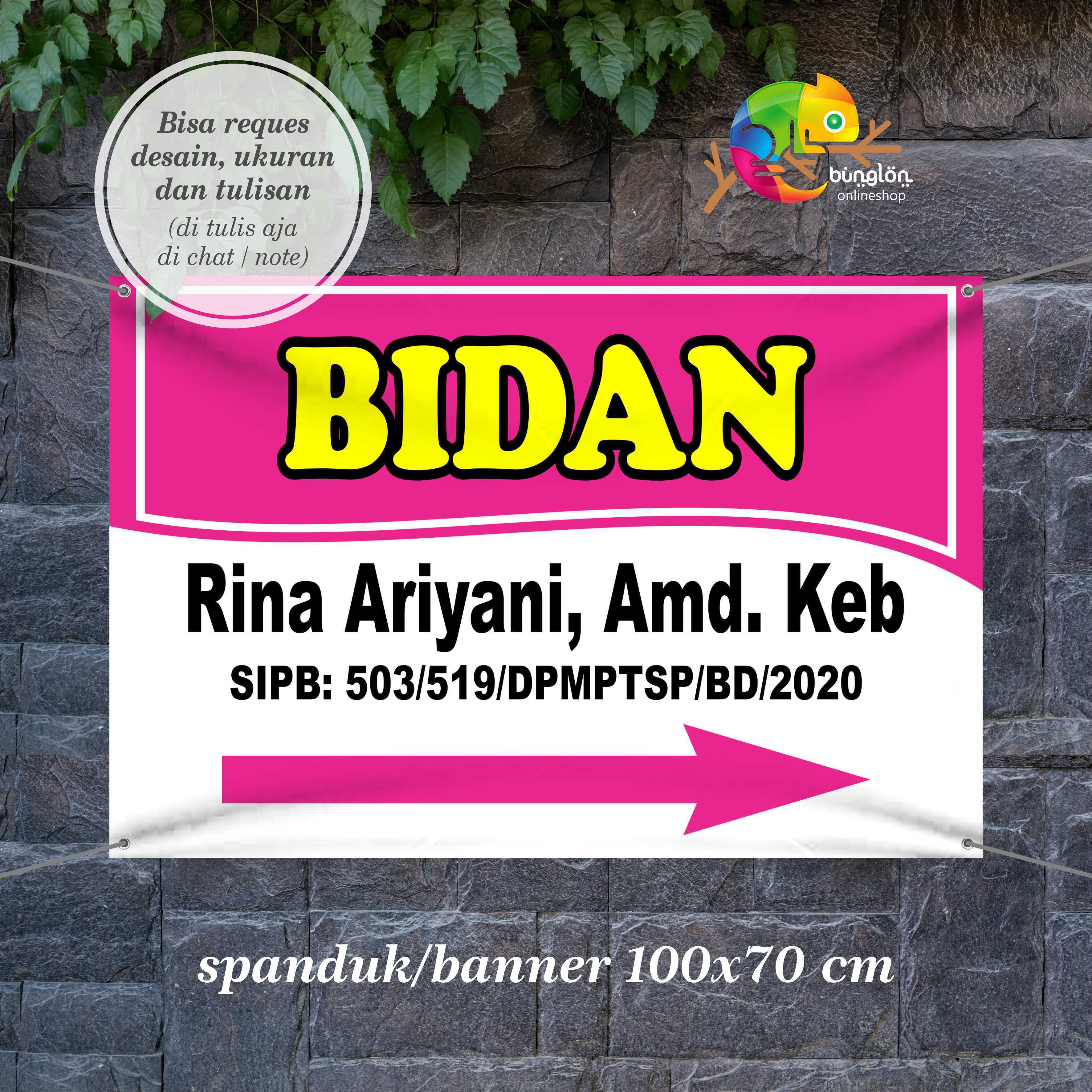 Spanduk Banner Plang Bidan Lazada Indonesia