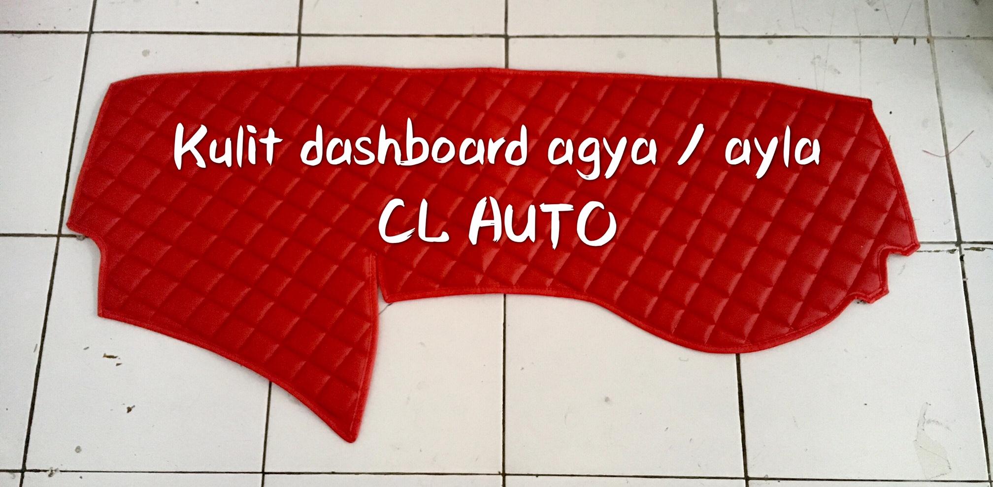 alas pelindung dashboard bahan kulit untuk mobil agya warna merah total / cover pelindung dasbot kulit ayla warna merah polos / tatakan dashboard kulit premium