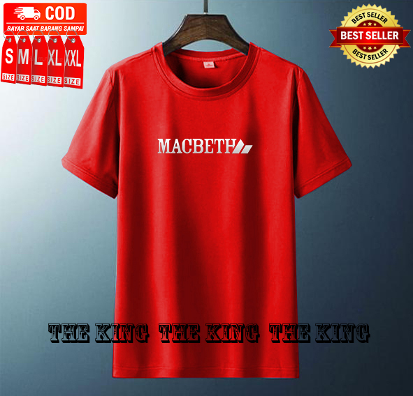 Kaos Distro Macbeth Premium Putih Lengan Pendek T Shir Pria Dan Wanita Baju Dewasa Termurah Lazada Indonesia