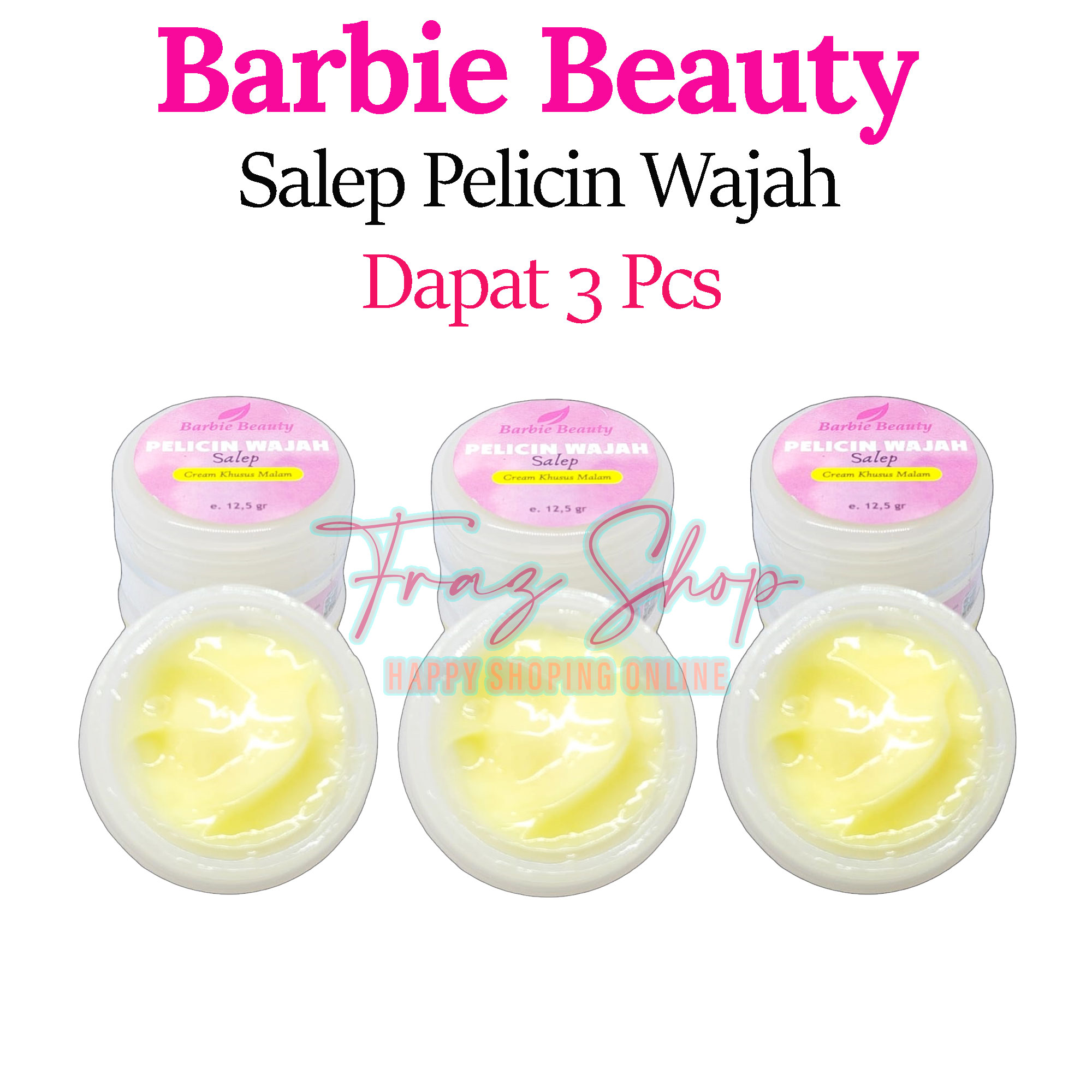 PROMO 3 PCS Salep Pelicin Wajah Barbie Beauty Salep Glowing