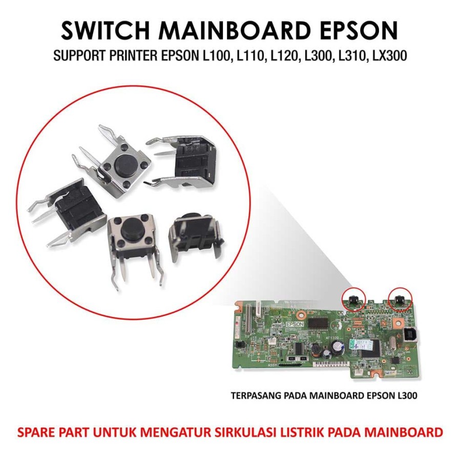 Switch Mainboard Original Epson L100 L110 L120 L300 L310 Lx300 Lazada Indonesia 6561