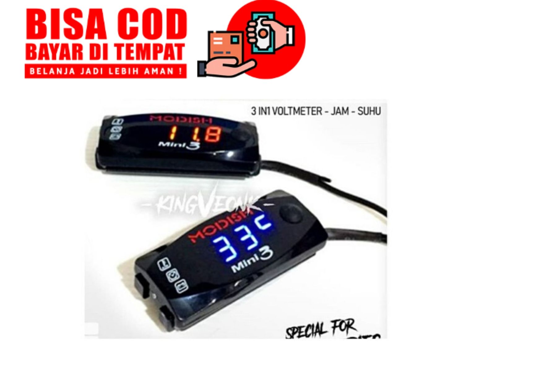 3 IN 1 VOLT METER AKI JAM DAN UKUR SUHU 3 FUNGSI VOLTMETER DIGITAL Lazada Indonesia