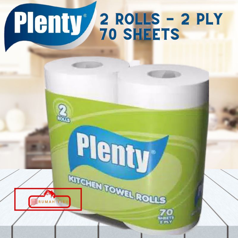 Plenty Kitchen Towel Tissue 2 Rolls [2 Ply 70 Sheets] | Lazada Indonesia