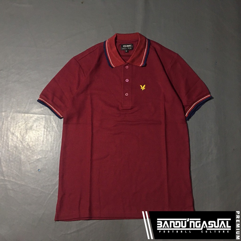 POLO LYLE \u0026 SCOTT LOGO BORDIR (MAROON 