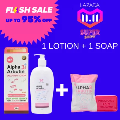 [ SOAP ] ALPHA ARBUTIN 3 PLUS SOAP+LOTION COLLAGEN WHITENING BODY SOAP