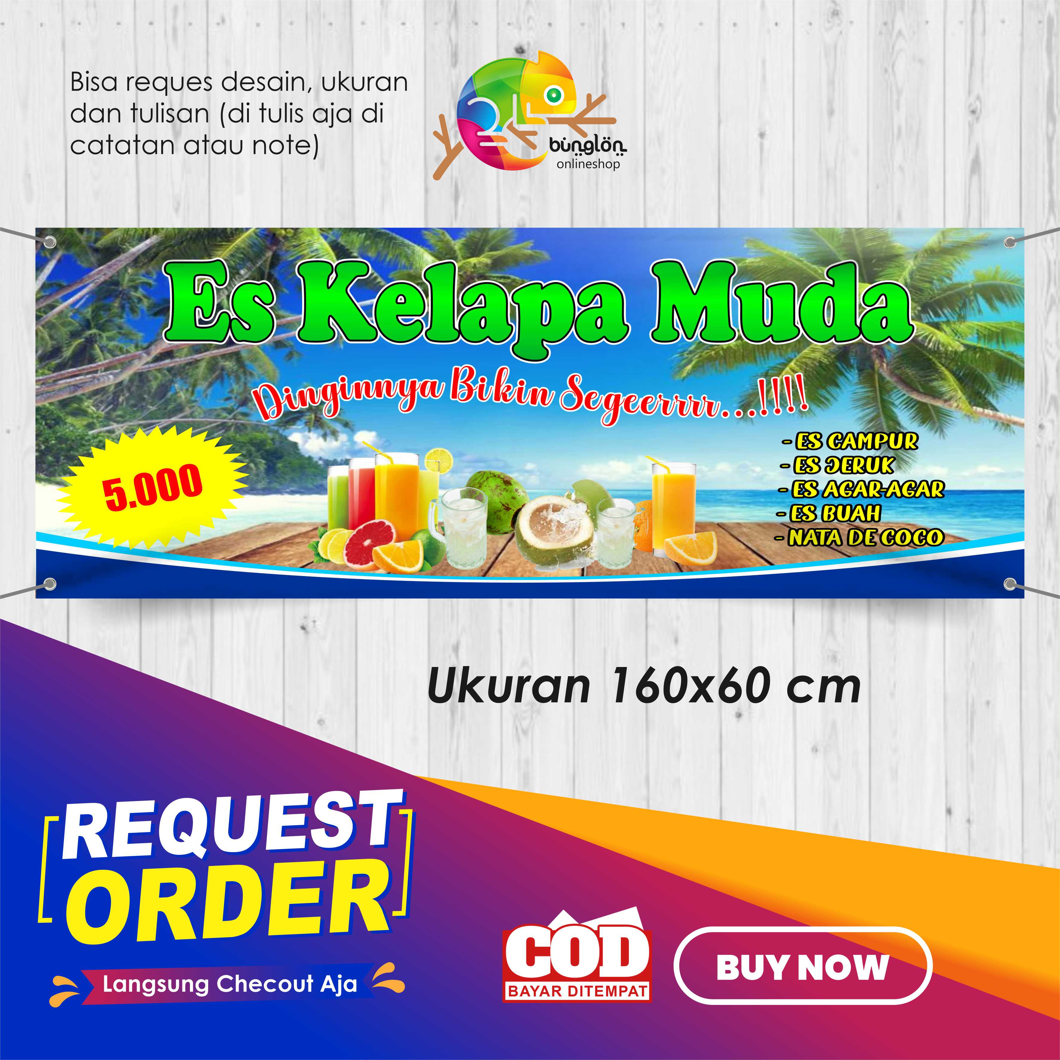 Spanduk Banner Es Kelapa Muda Fresh Lazada Indonesia 5039