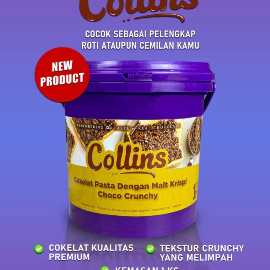 PROMO CUMA HARI INI!!Collins Choco Crunchy Coklat Pasta|coklat 1kg ...