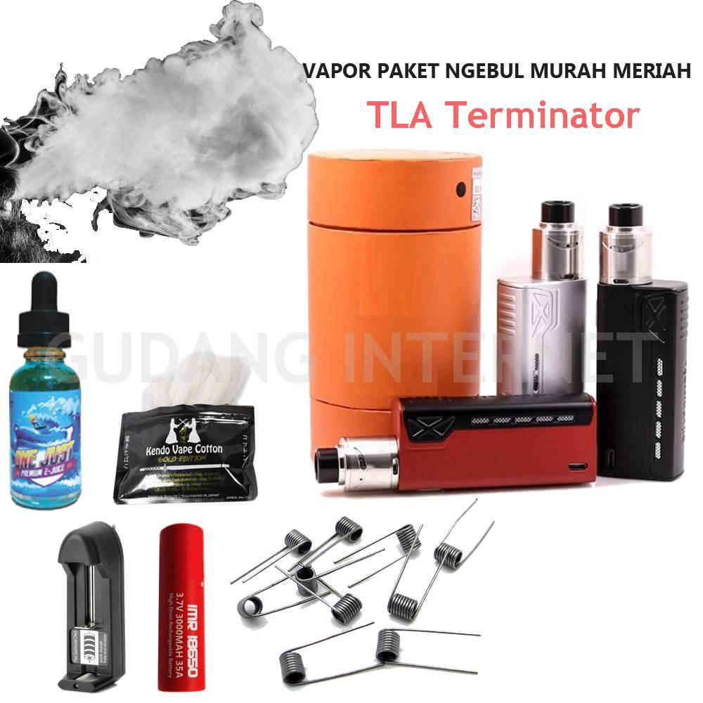 Paket Siap Ngebul TLA Terminator Rokok Elektrik Vape TLA + Free Baterai Coil Liquid Kapas dan Charger Paket Siap Ngebul TLA Terminator Rokok Elektrik Vape TLA + Free Baterai Coil Liquid Kapas dan Charger
