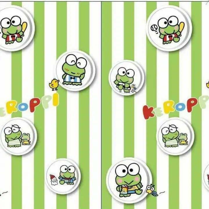 Termurah Dan Bisa Cod Wallpaper Keroppi Salur 45 Cm X 10 Mtr Wallpaper Dinding Sedia Juga Stiker Dinding Ruang Tamu Stiker Dinding Bts Stiker Dinding Kamar Tidur Dewasa Stiker Dinding Kamar Tidur Remaja