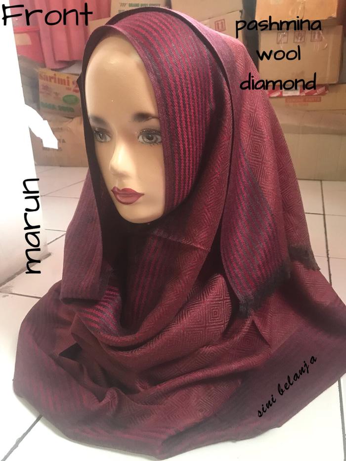 BARBARA - Jilbab pashmina IMPOR / VS / vonny scarf / wool diamond