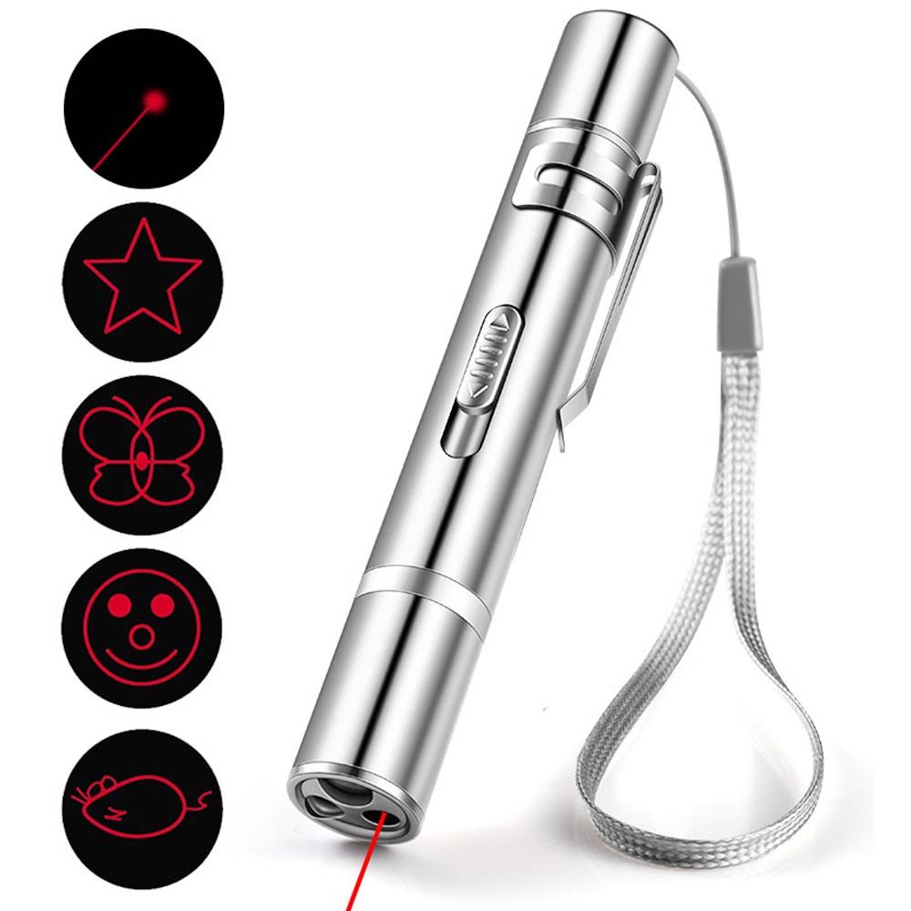 Zhilingzhu đang chơi trong nhà đồ dùng cho thú cưng sạc usb dẫn đến đèn pin con trỏ laser mèo chiếu lazer đồ chơi tương tác đồ chơi mèo laze