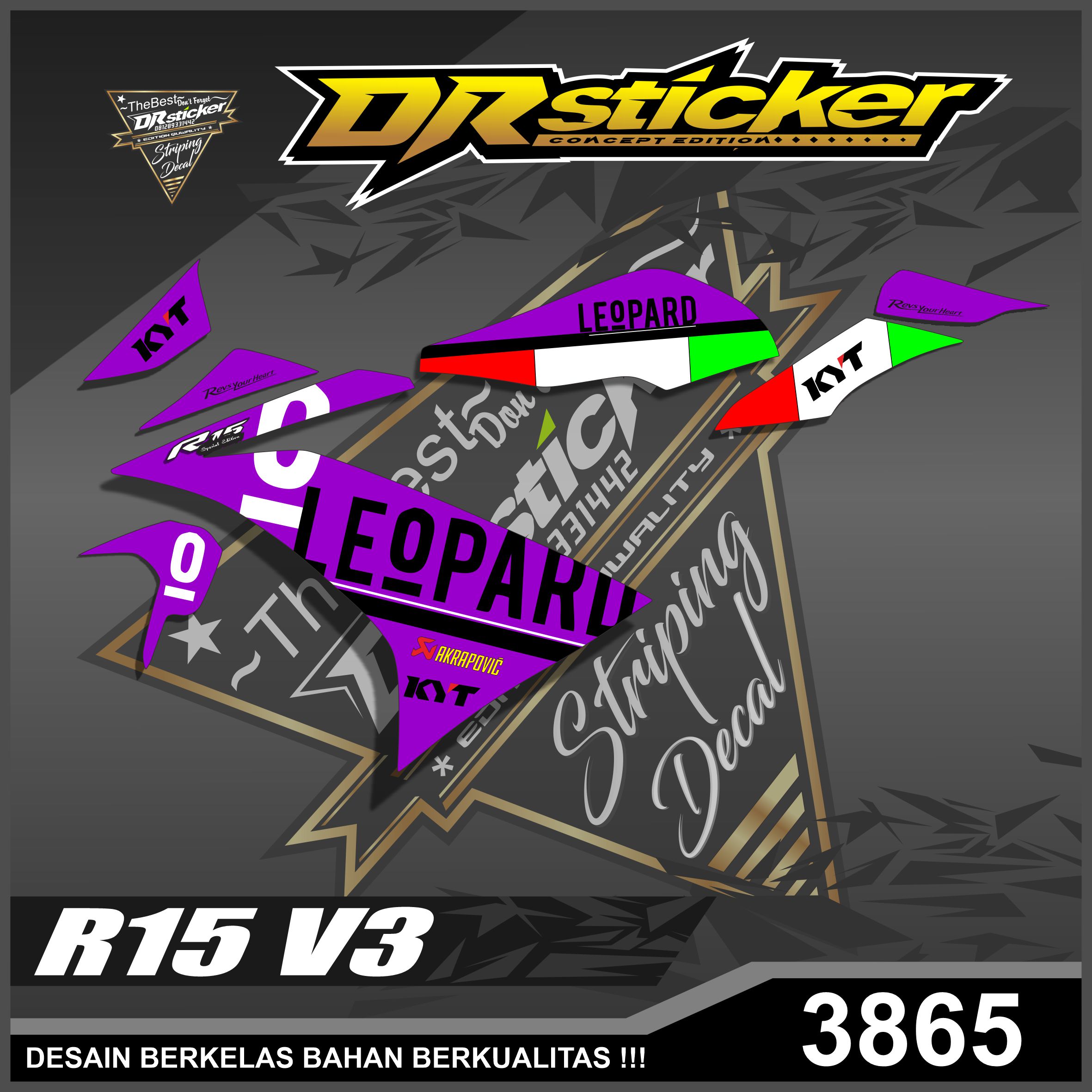 3865 Skotlet Sticker Striping Semifull Motor Yamaha R15 V3 Lis ...