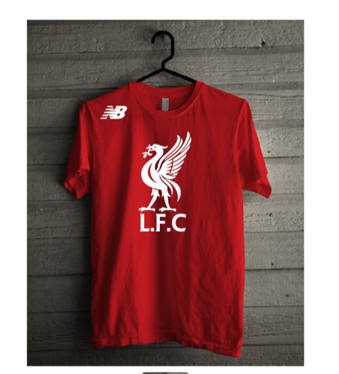 Kaos Baju Obral Combed 30 Distro Logo Besar Lfc Burung Liverpool