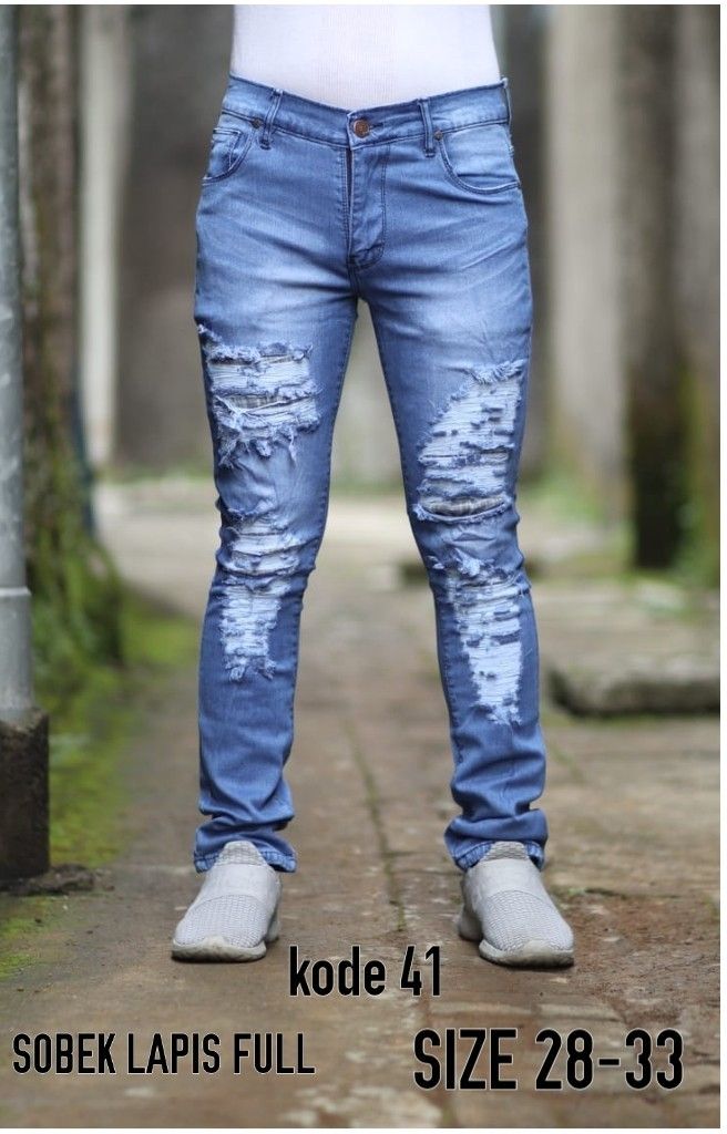 WEGO SHOP- Celana bikers- Celana jeans 