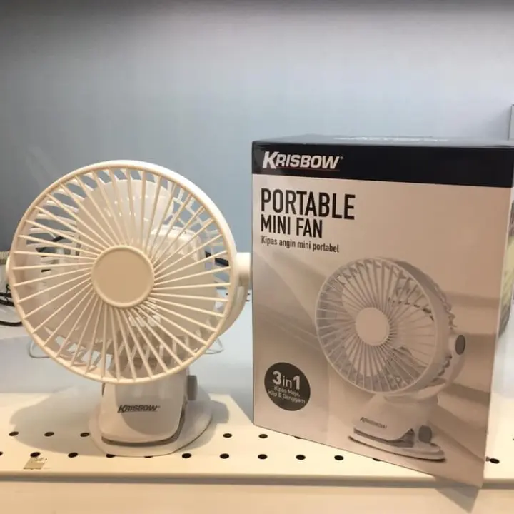 Best Seller Krisbow Kipas Angin Mini Jepit Portabel Emergency Fan Clip Portable Lainya Kipas Angin