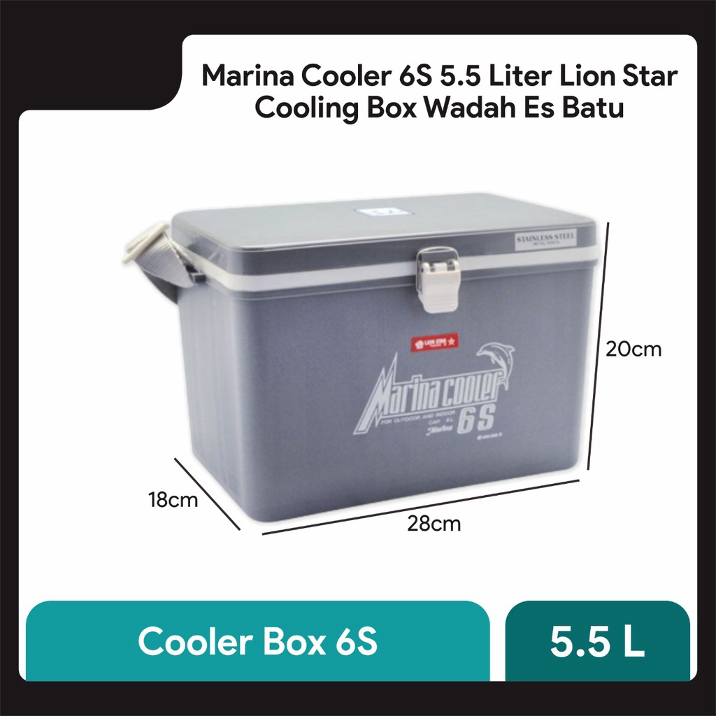 Cooling Box Marina Cooler 6S 5,5 liter Lionstar Box Minuman Dingin