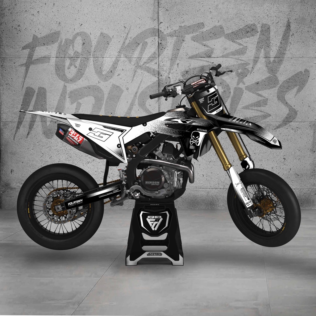 DECAL CRF 450 DESAIN BARU CUSTOM BEBAS WARNA BISA PAKAI NO DAN NAMA ...