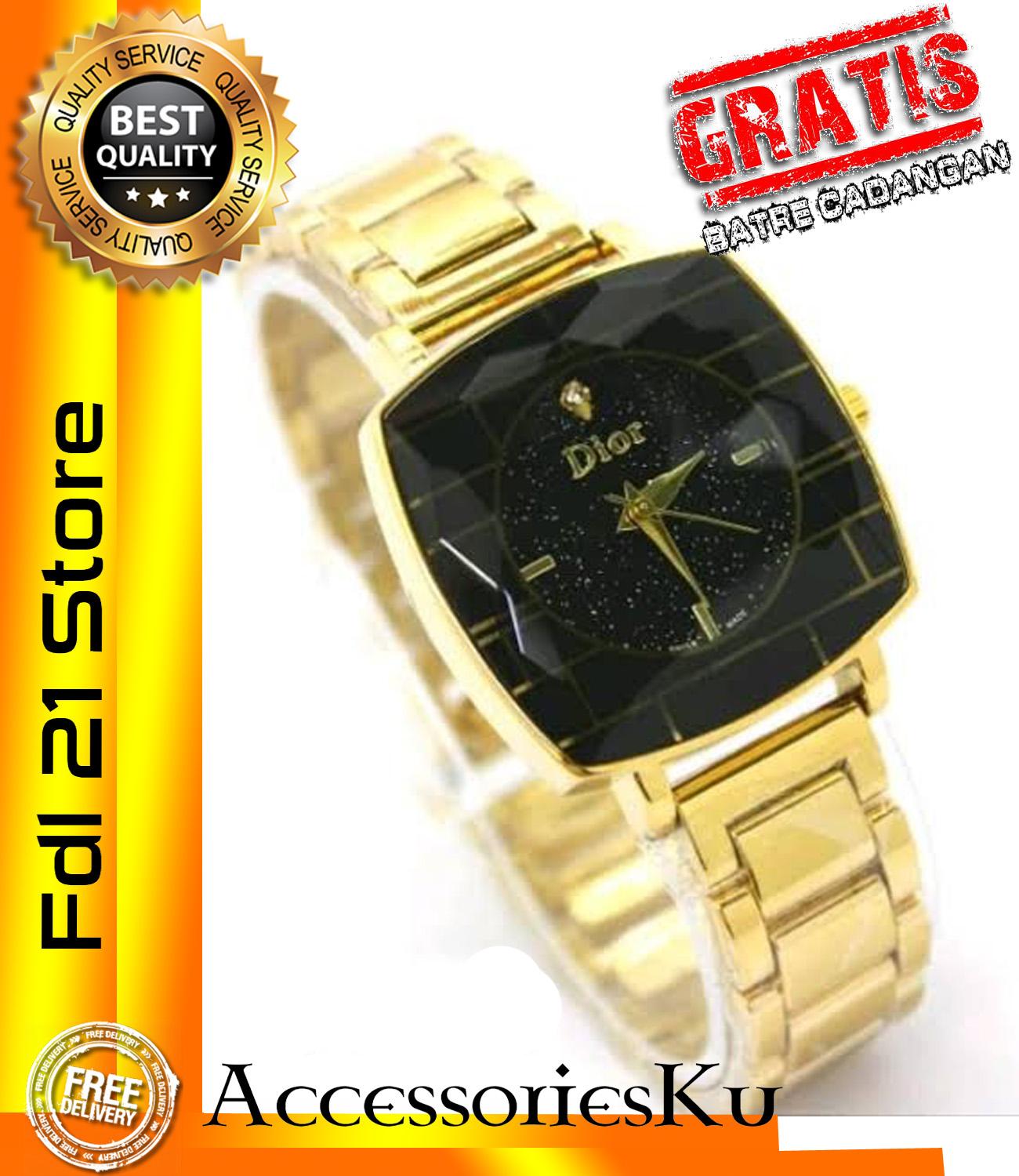 FDL 21 JAM TANGAN WANITA MEWAH MODEL DR KOTAK / JAM WANITA MEWAH
